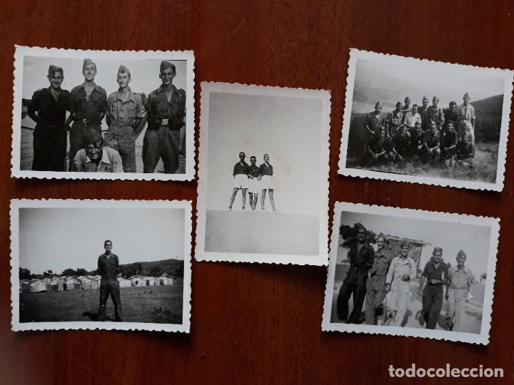 Militaria: Lote 5 fotograf&iacute;as militares- a&ntilde;os 40