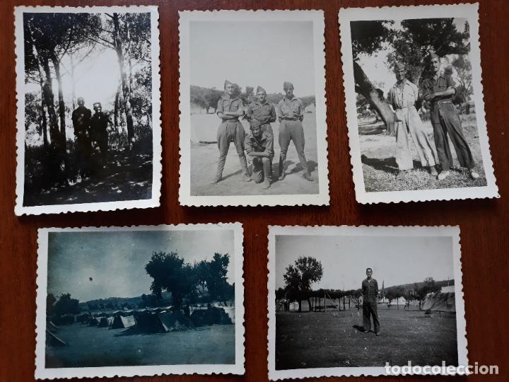 Militaria: Lote 5 fotograf&iacute;as militares- a&ntilde;os 40