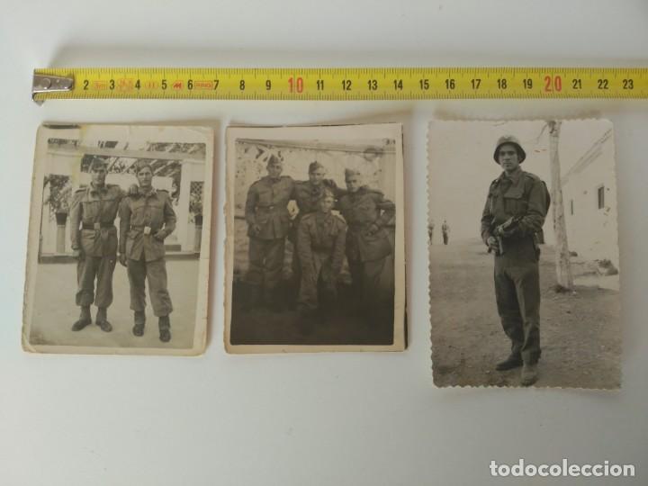 Militaria: Lote de 3 fotograf&iacute;as militares, ejercito espa&ntilde;ol
