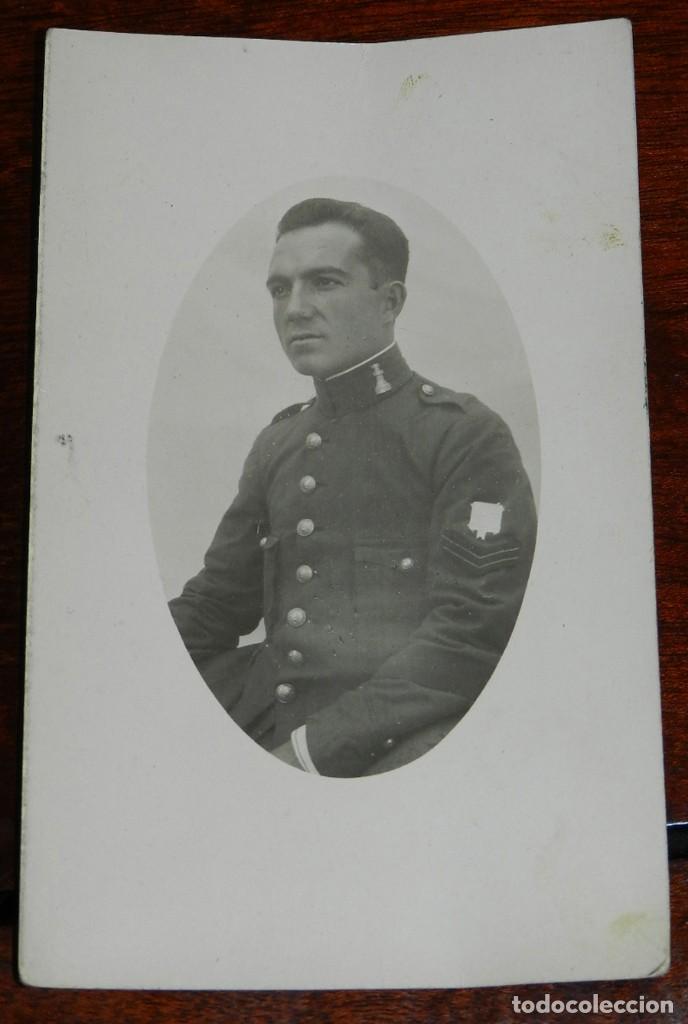 Militaria: ANTIGUA FOTOGRAFIA DE INGENIERO DE FERROCARRILES, TAMA&Ntilde;O POSTAL.