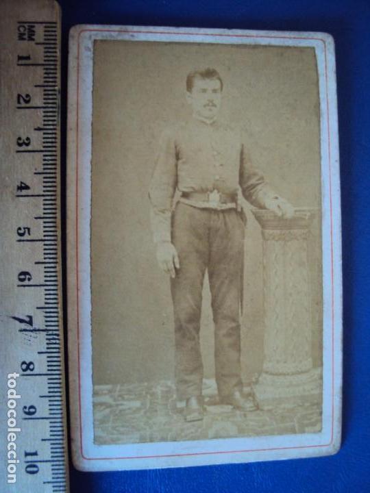 Militaria: (XJ-181101)FOTOGRAFIA TARJETA DE VISITA OFICIAL DE CABALLERIA ??? SIGLO XIX