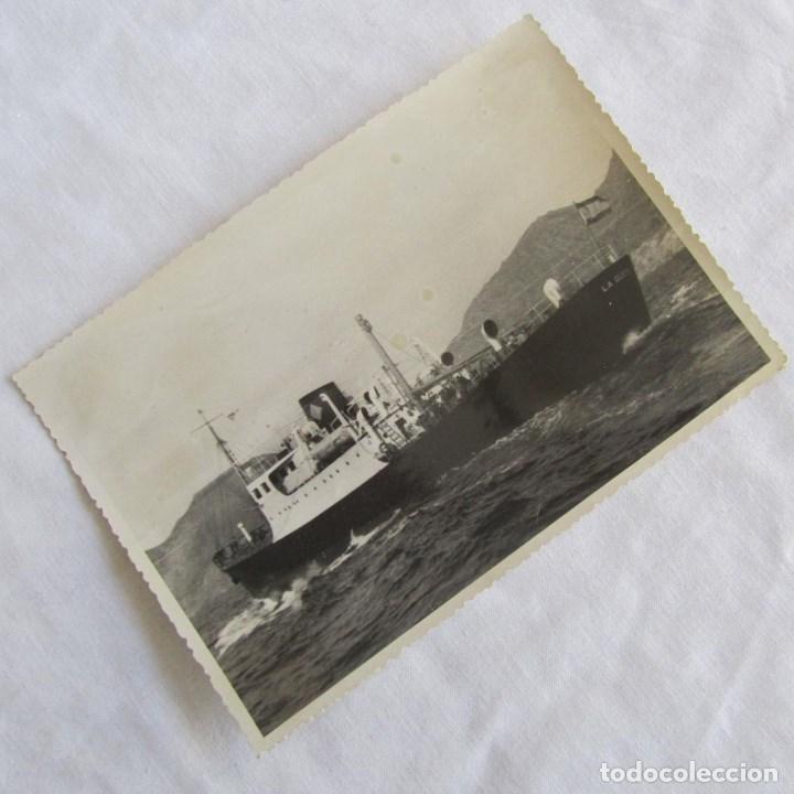 Militaria: Fotograf&iacute;a del buque r&aacute;pido La G&uuml;era. Pruebas en el mar 15-3-1951. 16x12 cm