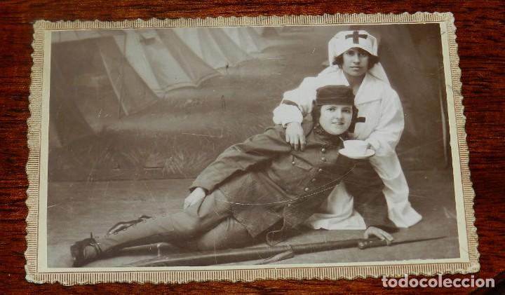 Military Antiques: FOTOGRAFIA DE ENFERMERA DE LA CRUZ ROJA, TAMA&Ntilde;O POSTAL.