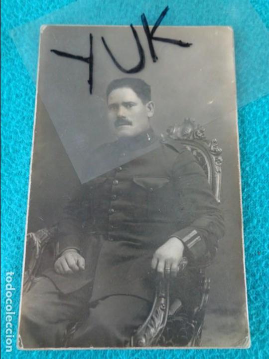 Militaria: antigua postal fotografica de un oficial de la epoca - 1925