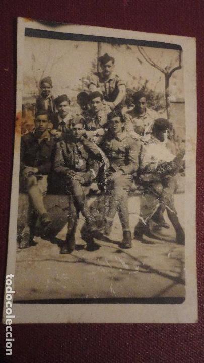 Militaria: ANTIGUA FOTOGRAFIA.GRUPO DE MILITARES.TETUAN 1940
