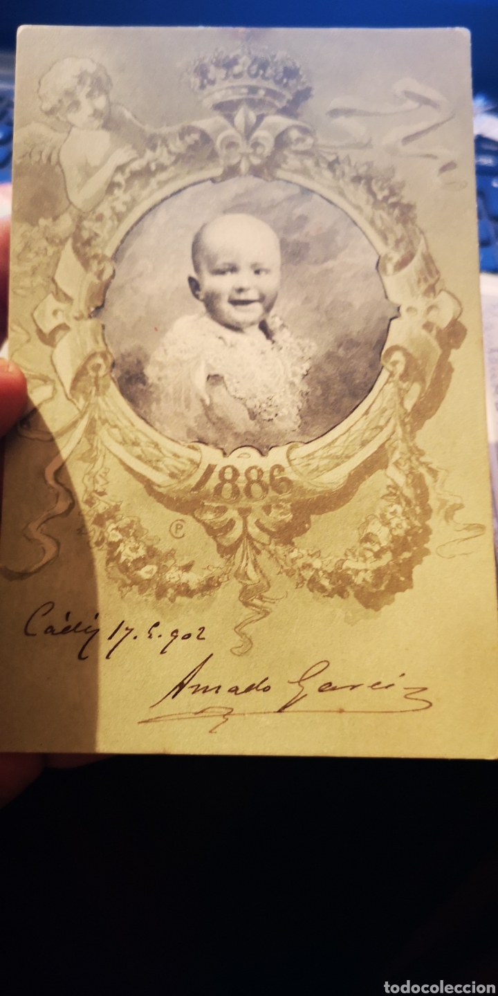 Militaria: Postal del infante Alfonso XIII a&ntilde;o 1902