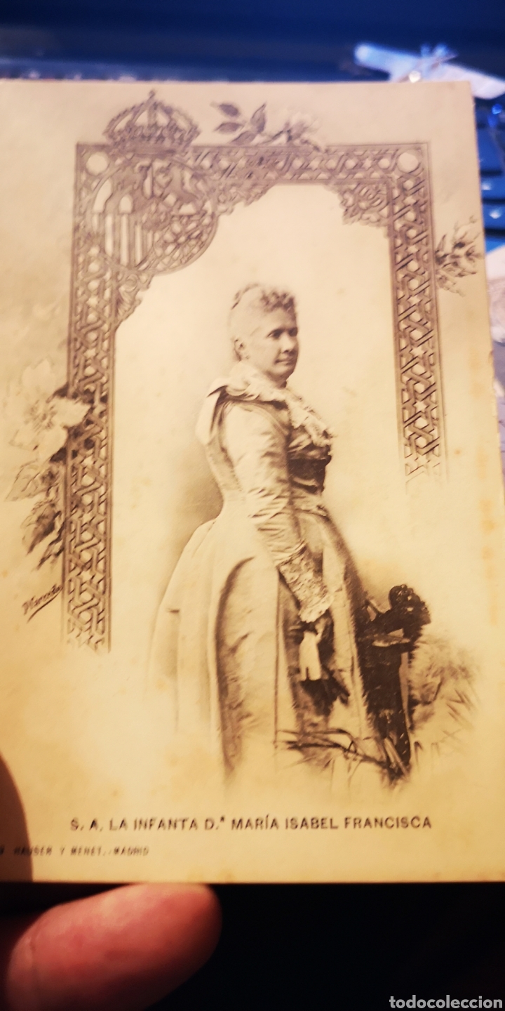 Militaria: Postal de la infanta do&ntilde;a Mar&iacute;a Isabel Francisca 1902