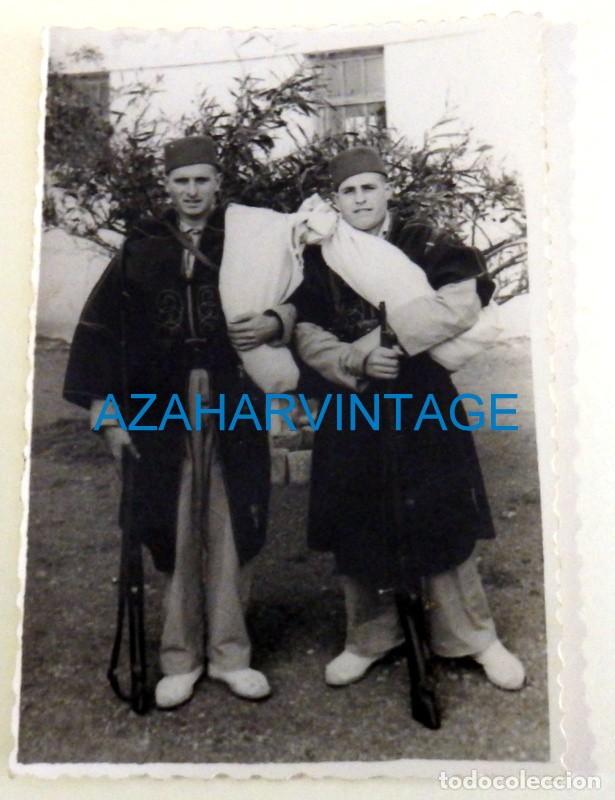 Militaria: TARGUIST, MARRUECOS, 1954, SOLDADOS DE REGULARES, 60X85MM