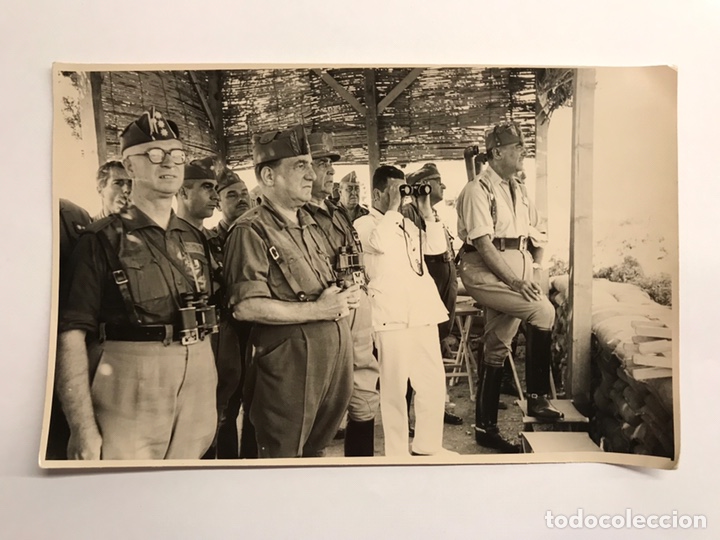 Militaria: MILITAR. General Fernando Villalba, y militares de Estado Mayor.??Maniobras Puesto de Tiro