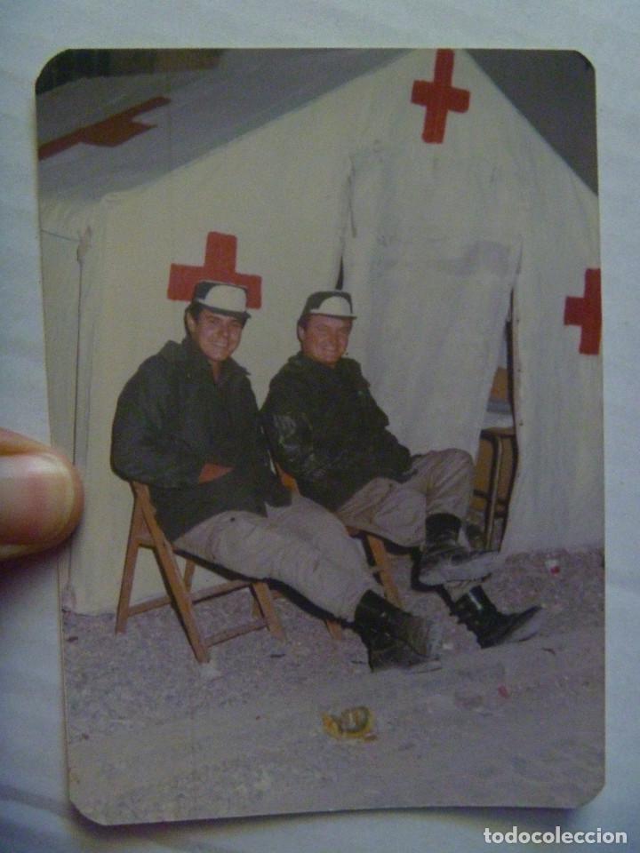 Militaria: CRUZ ROJA MILITARIZADA : FOTO DE PUESTO DE SOCORRO Y MILITARES