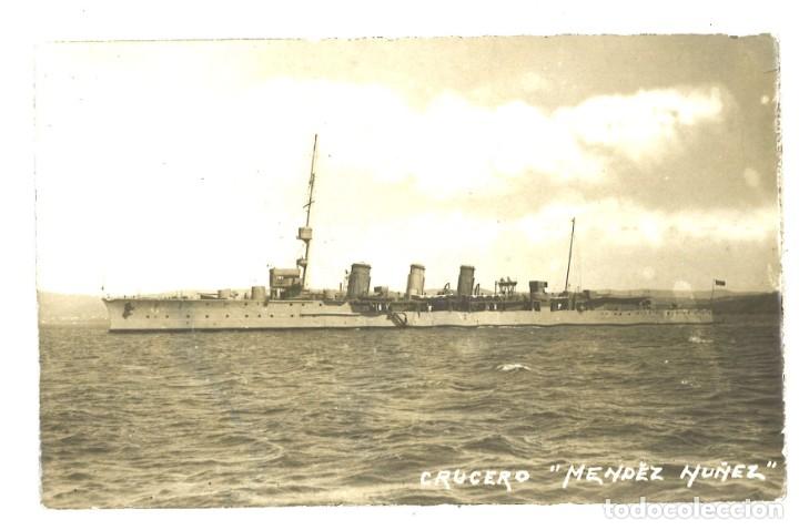 Militaria: Crucero M&eacute;ndez N&uacute;&ntilde;ez. Postal fotogr&aacute;fica