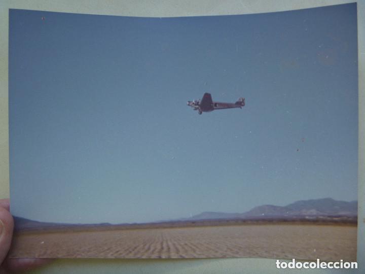 Militaria: AVIACION : FOTO DE AVION JUNKER DE LA FUERZA AEREA ESPA&Ntilde;OAL EN VUELO ..... 12,5 X 17,5 CM