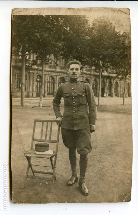 Militaria: Retrato de militar espa&ntilde;ol, tarjeta postal fotogr&aacute;fica, sin referencia de fot&oacute;grafo