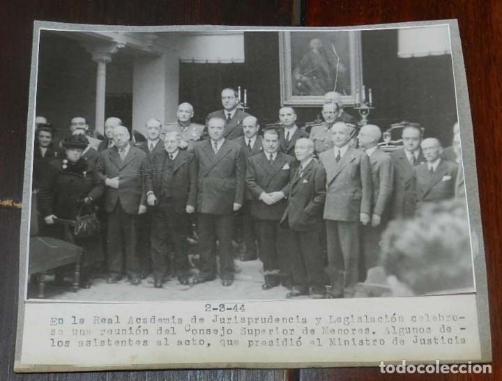 Militaria: FOTOGRAFIA DE LA REAL ACADEMIA DE JURISPRUDENCIA Y LEGISLACION, ELL MINISTRO DE JUSTICIA, A 2 DE MAR
