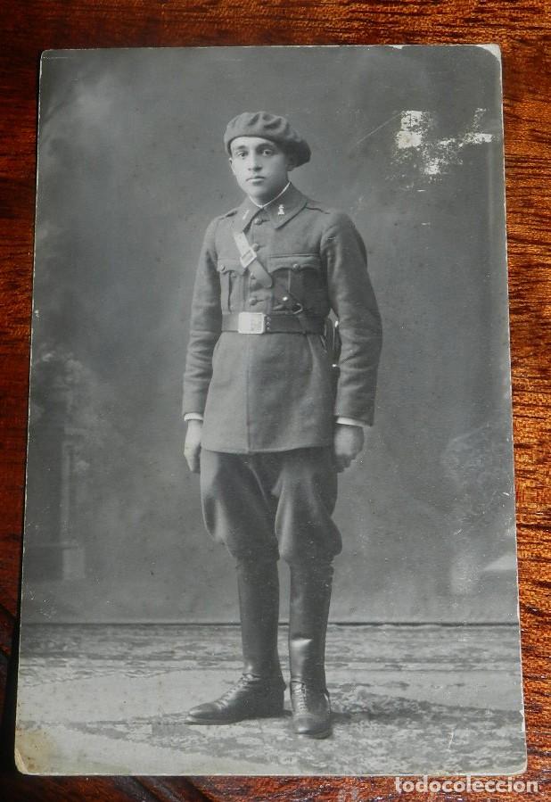 Military Antiques: FOTOGRAFIA DE SOLDADO DEL CUERPO DE INGENIEROS, GUERRA CIVIL, CON BOINA, &iquest; REQUET&Eacute; ?, FOTO YO, PUERT