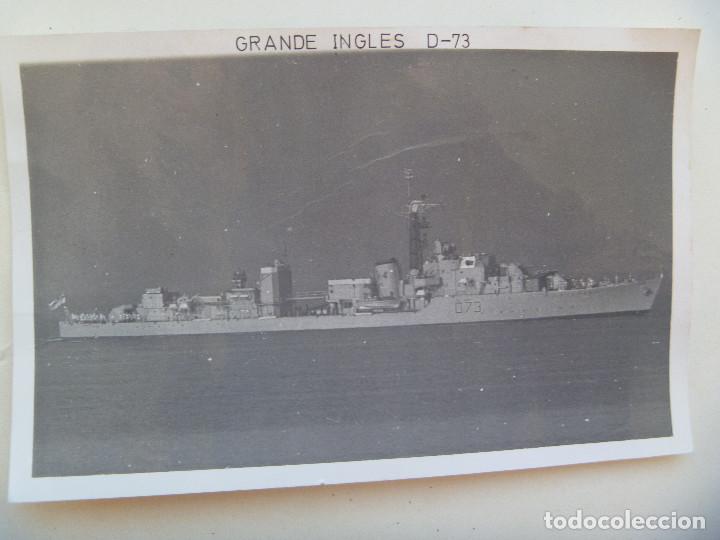 Military Antiques: FOTO DE BUQUE DE GUERRA EN ALTA MAR , GRANDE INGLES MATRICULA D - 73