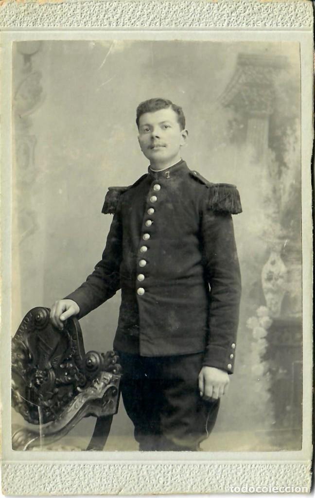 Military Antiques: ORIGINAL - ANTIGUO RETRATO MILITAR  FRANCES INFANTERIA DE LA 1&ordf; GM - 165 X 105 MM