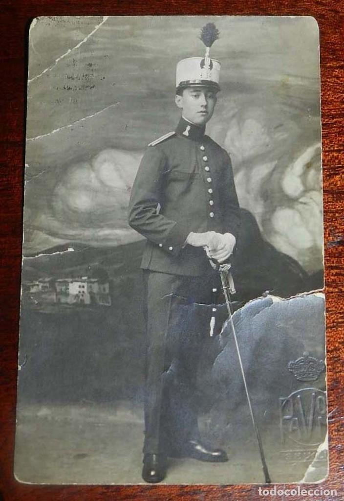 Military Antiques: ANTIGUA FOTOGRAFIA DE CADETE DE INGENIEROS, EPOCA DE ALFONSO XIII, TAMA&Ntilde;O POSTAL, TIENE UNA PEQUE&Ntilde;A