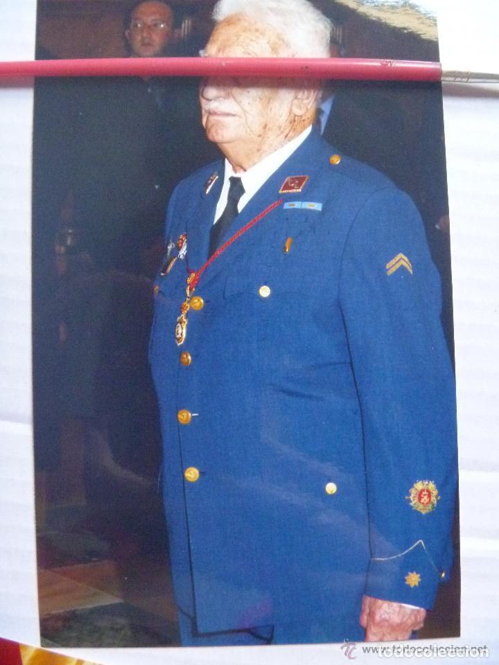 Military Antiques: AVIACION: FOTO DE COMANDANTE, DOS AVANCES EN ESCALA (  ESCUADRILLA ZUL ) COLECTIVA LEGION .. 12 X 20