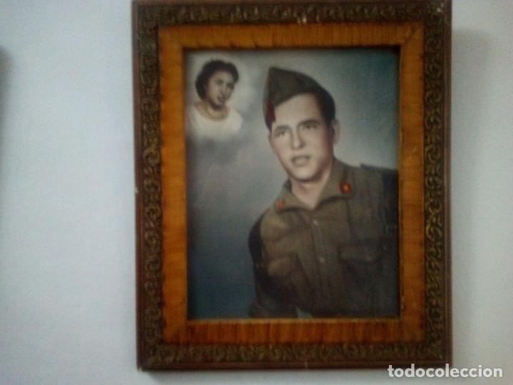 Militaria: Antigua fotografia .Soldado de artilleria.A&ntilde;os 50