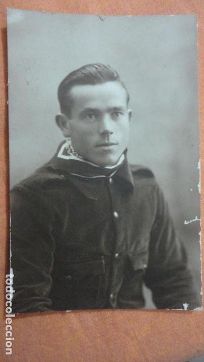 Militaria: ANTIGUA FOTOGRAFIA MILITAR? AVIADOR? MOTORISTA? PERIODO GUERRA CIVIL??