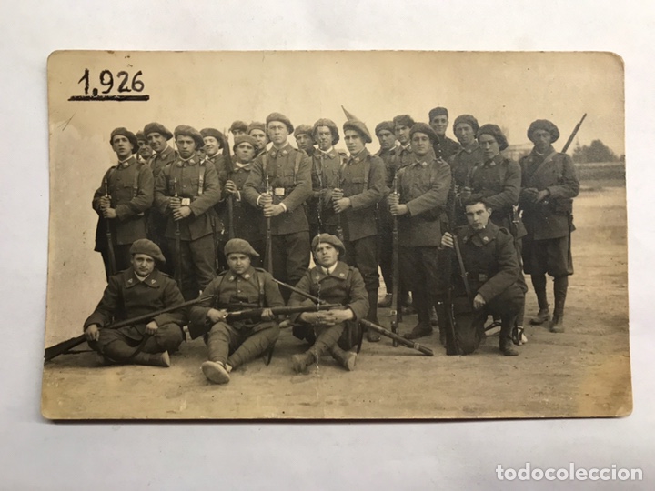 Militaria: MILITAR. Ej&eacute;rcito Espa&ntilde;ol de Cazadores??? armados. Fotograf&iacute;a Original (a.1926)
