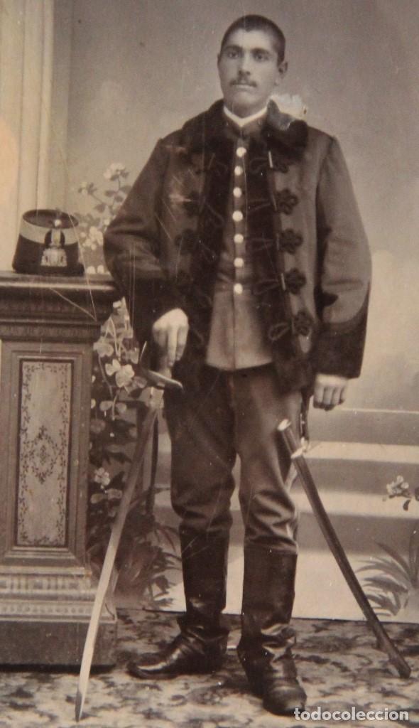 Militaria: Caballeria - fotograf&iacute;a de soldado de caballer&iacute;a - epoca alfonsina