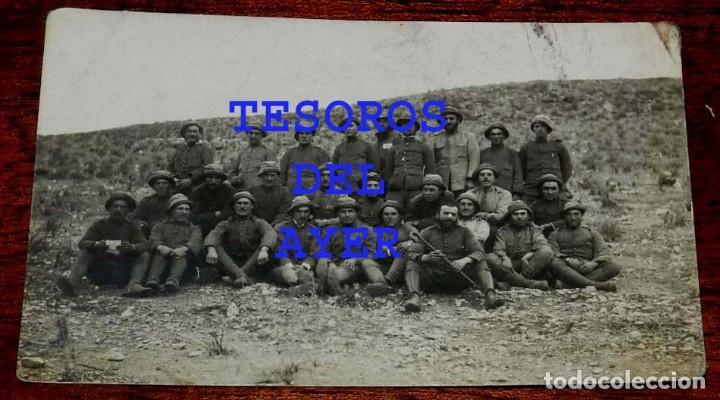 Militaria: FOTOGRAFIA DE LA GUERRA DEL RIF, SOLDADOS ESPA&Ntilde;OLES, TAMA&Ntilde;O POSTAL.