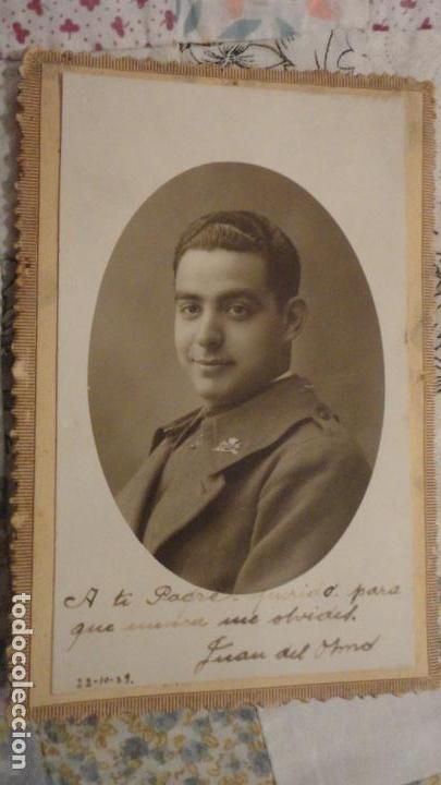 Militaria: ANTIGUA FOTOGRAFIA.JOVEN MILITAR.JUAN DEL OLMO? FOTO ROYAL MALAGA 1925