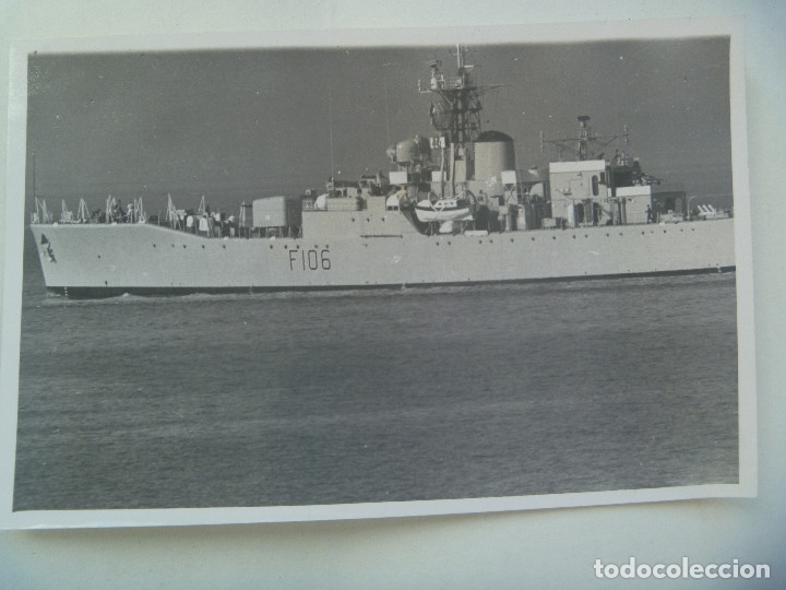 Military Antiques: MARINA DE GUERRA : FOTO DE UN BARCO MATRICULA F 106 ............ 11,5 X 18 CM