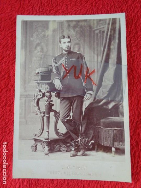 Military Antiques: ANTIGUA FOTO ALBUMINA DE COMANDANTE ESPA&Ntilde;OL SIGLO XIX A LOCALIZAR -- ALVIACH 1879 --- 11x16 CM