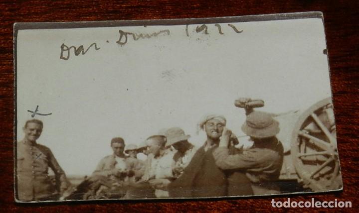 Military Antiques: FOTOGRAFIA DEL CAMPAMENTO EN DAR DRIUS, VERANO DE 1922, GUERRA DEL RIF, MIDE 5,5 X 5 CMS.