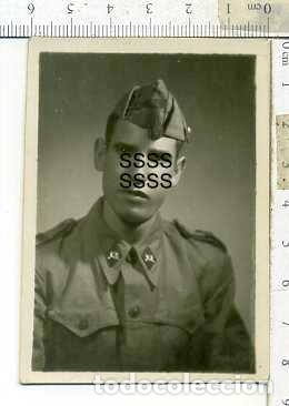 Militaria: FOTOGRAF&Iacute;A MILITAR SOLDADO DE ARTILLER&Iacute;A CON GORRILLO