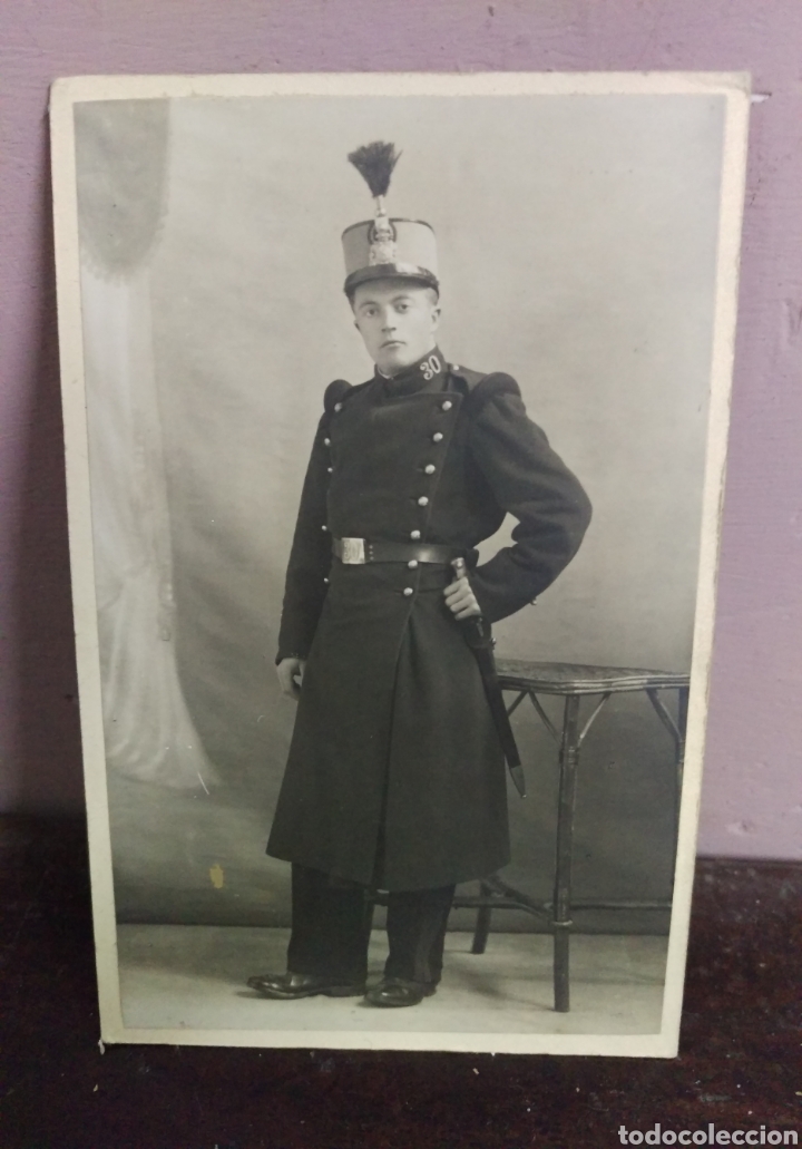Military Antiques: Tarjeta postal soldado de infanteria de Alfonso XIII. Fotografia ''ESPIGA''