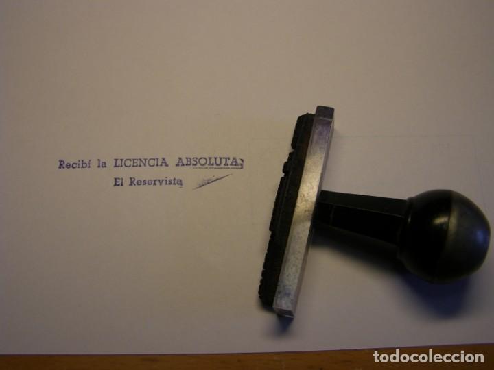 Militaria: Interesante sello militar a&ntilde;os 60-70-80, para la cartilla militar. Licencia absoluta.