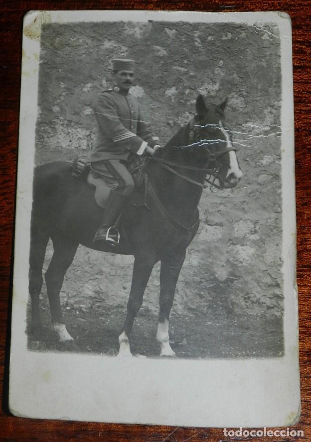 Militaria: ANTIGUA FOTOGRAFIA DE SARGENTO DE CABALLERIA, TAMA&Ntilde;O POSTAL, SIN ESCRIBIR