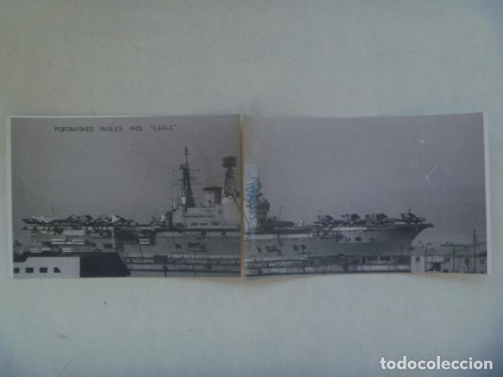 Militaria: FOTO DE UN PORTAAVIONES INGLES : R- 05 &uml; EAGLE &uml; . FOTO GRANDE FORMADA POR DOS FOTOS