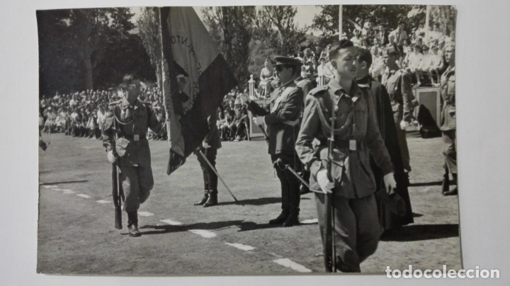 Militaria: FOTOGRAFIA MILITARES JURANDO BANDERA, MEDIDAS 14 X 9 CM, A&Ntilde;OS 50