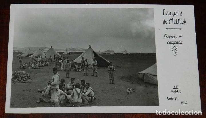 Militaria: POSTAL FOTOGRAFICA DE CAMPA&Ntilde;A MELILLA, J.C. MADRID, SERIE 1&ordf; N. 4, ESCENAS DE CAMPA&Ntilde;A, NO CIRCULADA.