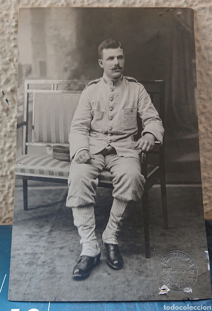 Military Antiques: Foto militar guerra de Cuba, los rayadillos, original