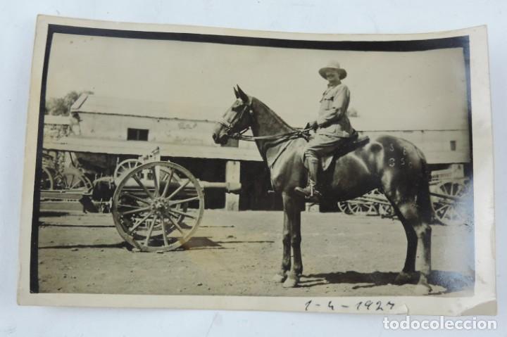 Militaria: FOTOGRAFIA DE OFICIAL DE CABALLERIA EN MARRUECOS 1926, TAMA&Ntilde;O POSTAL.