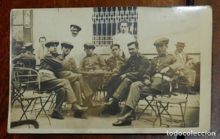 Military Antiques: ANTIGUA FOTOGRAFIA DE MILITARES FERROVARIOS DEL CUERPO DE INGENIEROS, CON DESTINO EN LA  ESTACION DE