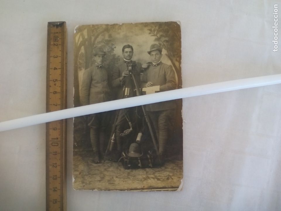 Military Antiques: ANTIGUA FOTOGRAFIA DE MILITARES CREO QUE DE ITALIA, CON C&Aacute;MARA . CARTOLINA POSTALE. TENSI