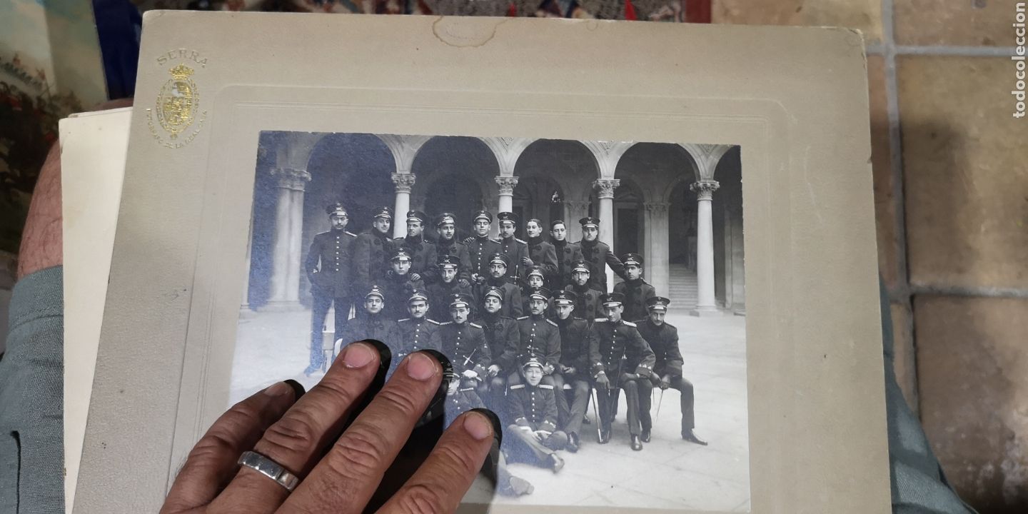Militaria: Fotograf&iacute;a de la Academia de artiller&iacute;a Toledo principios de siglo XX primera compa&ntilde;&iacute;a