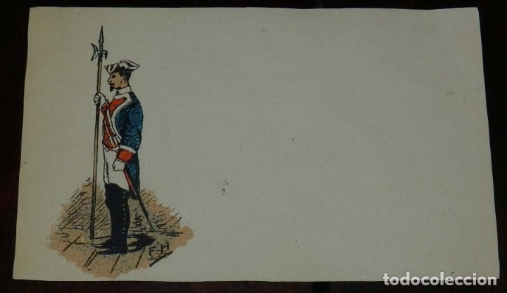 Militaria: POSTAL ILUSTRADA DE GUARDIA CIVIL, ALABARDERO, ILUSTRADA POR F.H. NO CIRCULADA, SIN DIVIDIR.