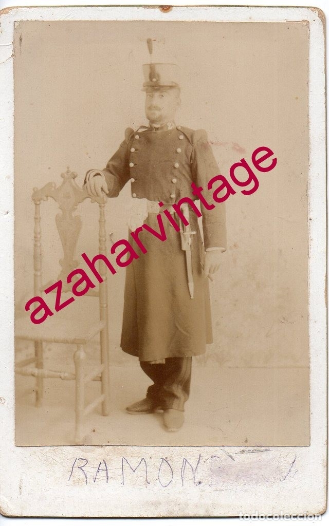 Militaria: MILITAR DE ALFONSO XII DEL REGIMIENTO N&ordm; 2 , 82x126mm