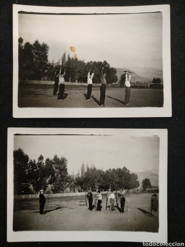 Militaria: 2 fotograf&iacute;as militares, gironellas 1934