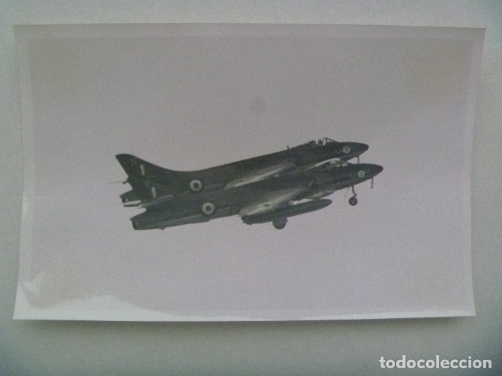 Militaria: FOTO DE DOS AVIONES DE CAZA  EN VUELO  .......... 11,5 X 18,5 CM