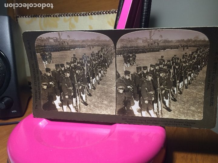 Military Antiques: GUERRA RUSO - JAPONESA - A&Ntilde;O 1905 - FOTOGRAF&Iacute;A ORIGINAL ESTEREOSC&Oacute;PICA - TROPAS JAPONESAS