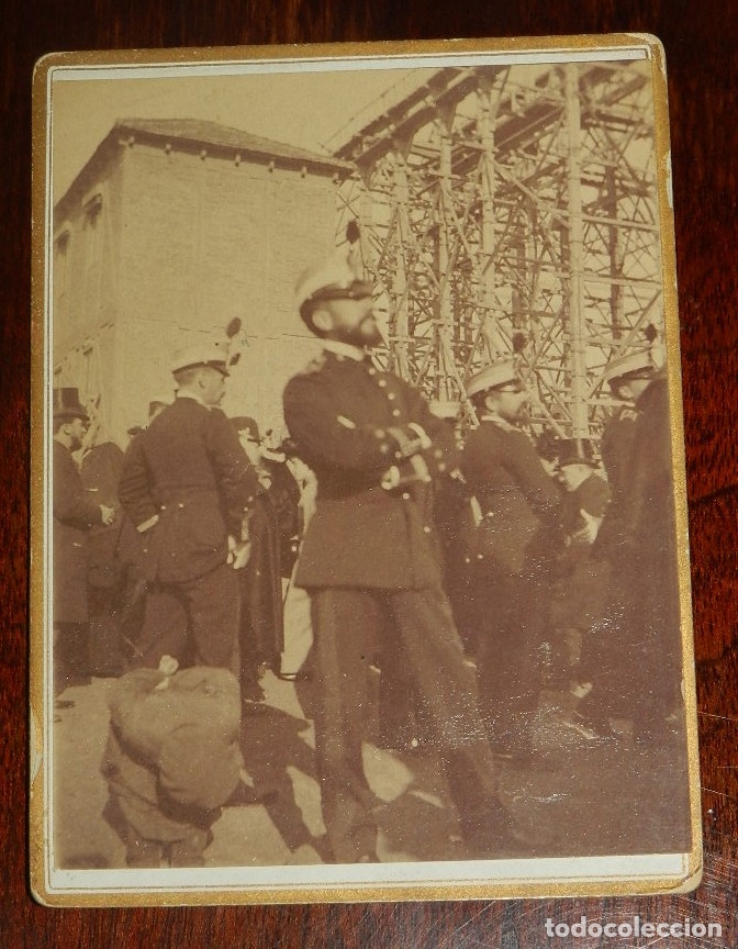 Military Antiques: ANTIGUA FOTOGRAFIA ALBUMINA DE MILITARES ESPA&Ntilde;OLES, MIDE 11,9 X 9 CMS. NO CONSTA FOTOGRAFO.